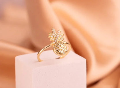 Anillo Piña Dorado